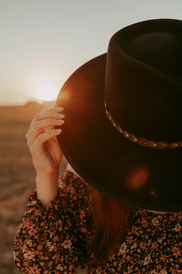 Bonnie Rancher Hat in Black by Vanelegance