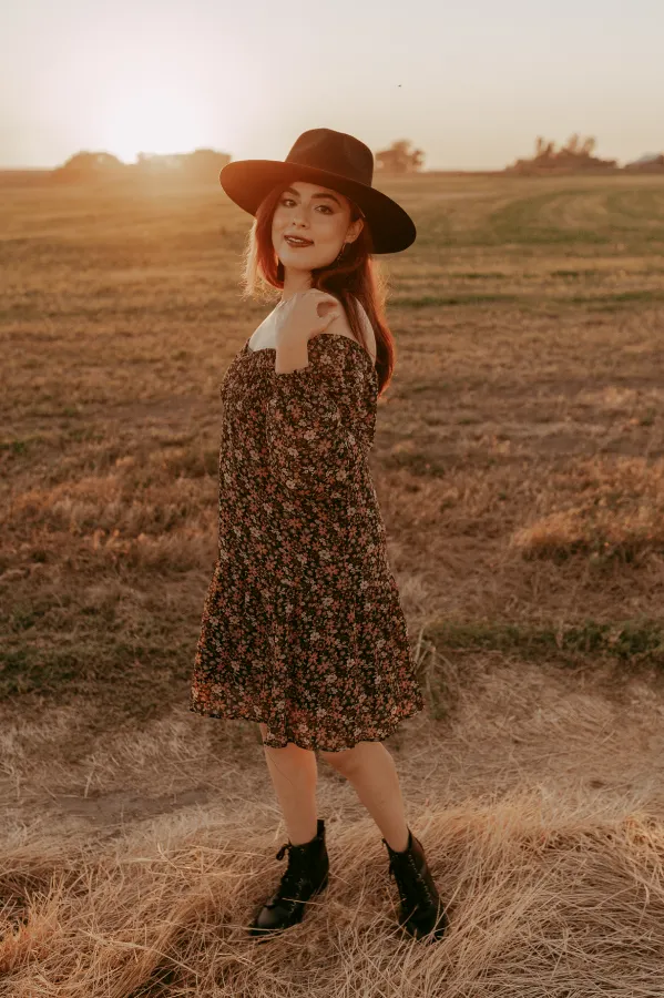 Bonnie Rancher Hat in Black by Vanelegance
