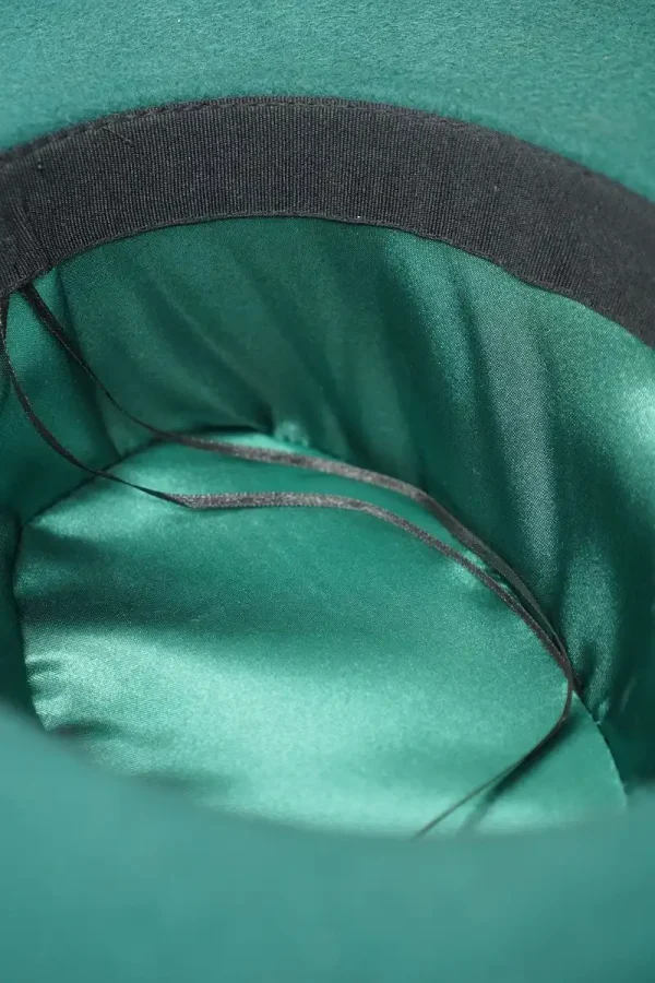 Hana Pencil Brim Rancher Hat in Green by Vanelegance