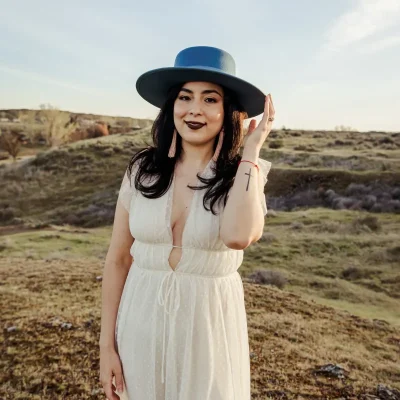 Athena Boater Hat in Ocean Blue