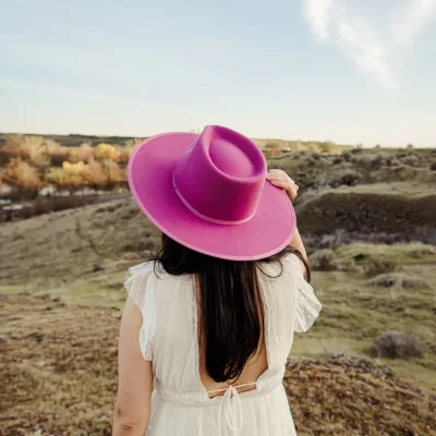 Sakura Rancher Hat in Fuchsia Pink