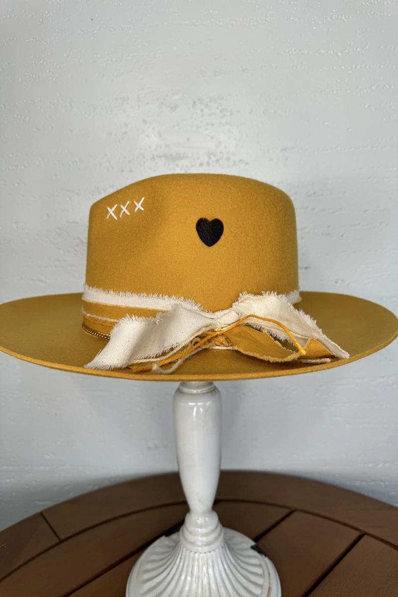 Nyla Custom Boho Hat for Women in Mustard