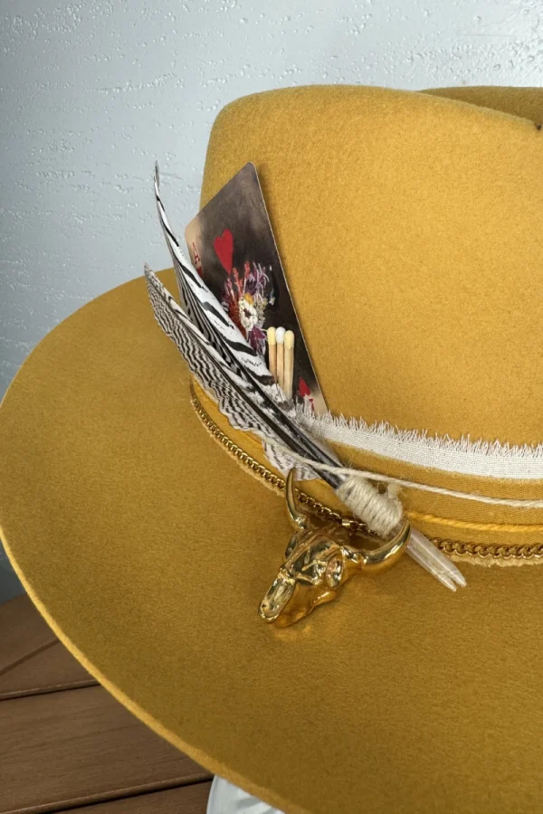 Nyla Custom Boho Hat for Women in Mustard